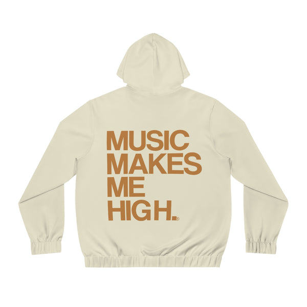 MMMH Unisex Zip Hoodie: Beige | Light Brown