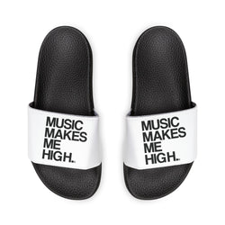 MMMH Unisex Slides: White/Black | Black