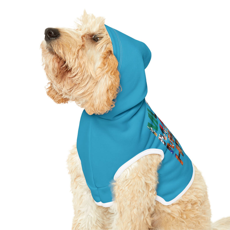 MMMH Pet Hoodie: Turquoise | Graffiti