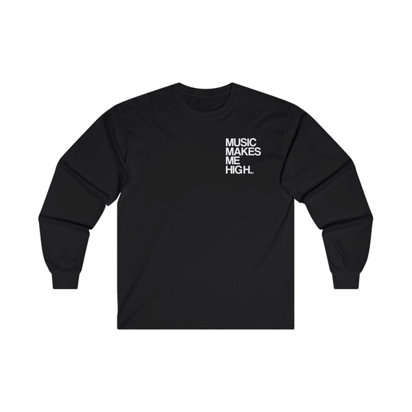 MMMH Unisex Long Sleeve Tee: Black | White Lettering