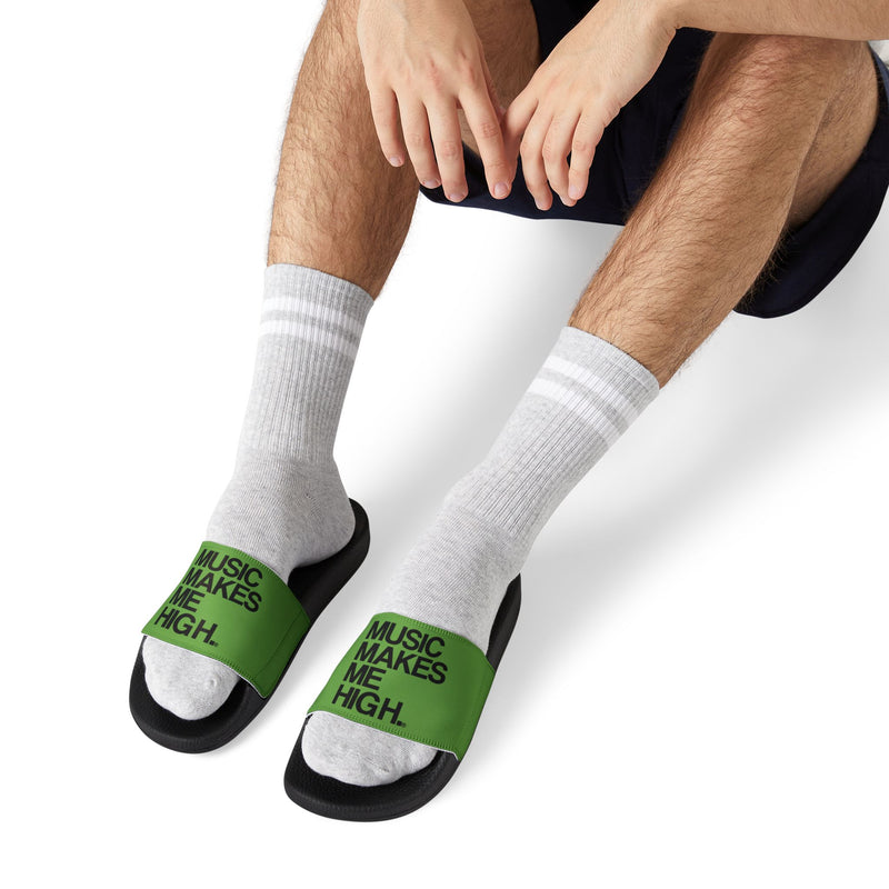 MMMH Unisex Slides: Green/Black | Black