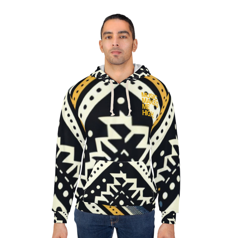 MMMH Unisex Hoodie: Black Abstract | Yellow