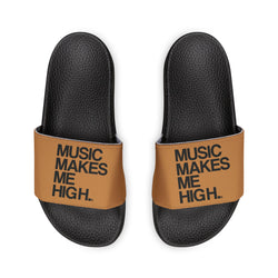 MMMH Unisex Slides: Light Brown/Black | Black