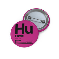 NOVL Round Pin: Hustle White | Pink