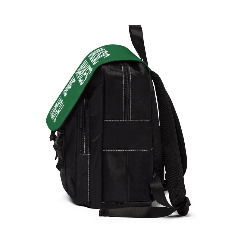 MMMH Backpack: Dark Green | White Lettering