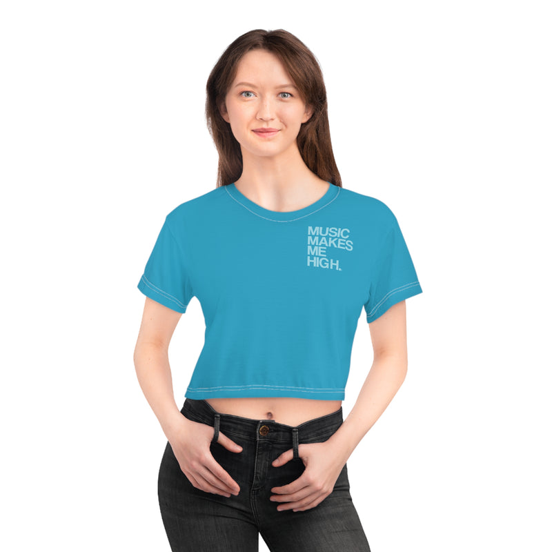 MMMH Cropped Top: Turquoise | Light Turquoise