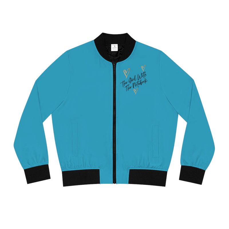 TGWTN Women's Bomber Jacket: Brown/Black | Turquoise