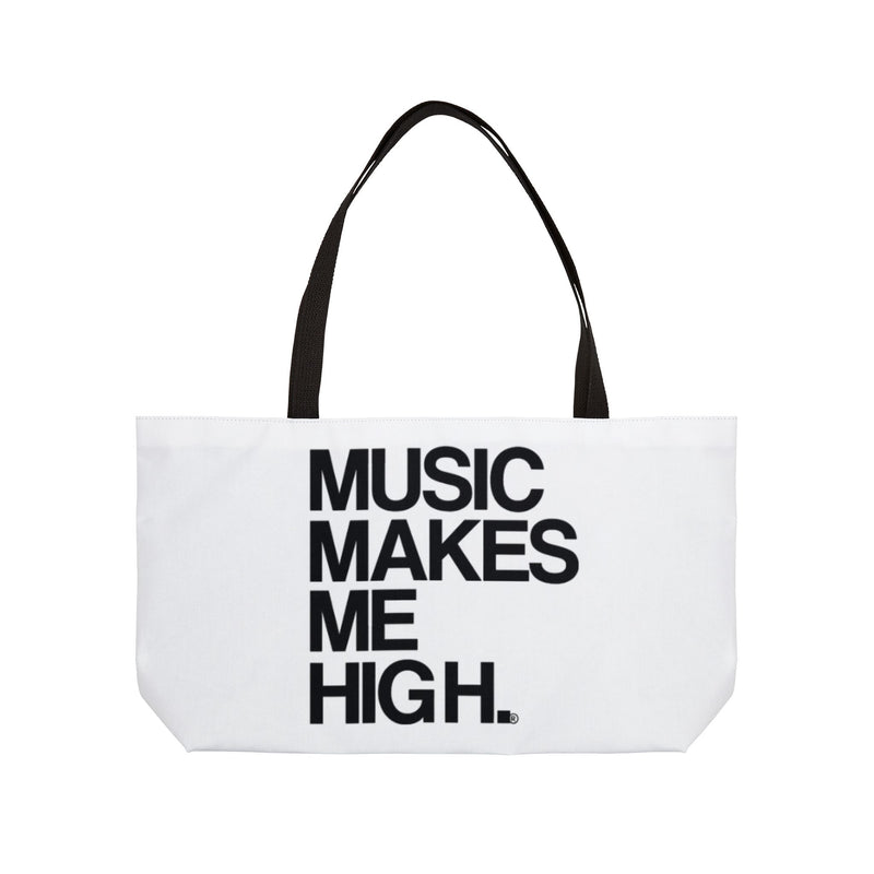 MMMH Weekender Bag (Black Handle): White | Black