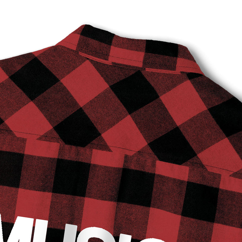 MMMH Unisex Flannel Shirt: Red | White