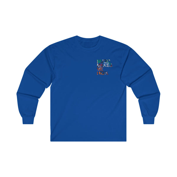 MMMH Unisex Long Sleeve Tee: Royal | Graffiti