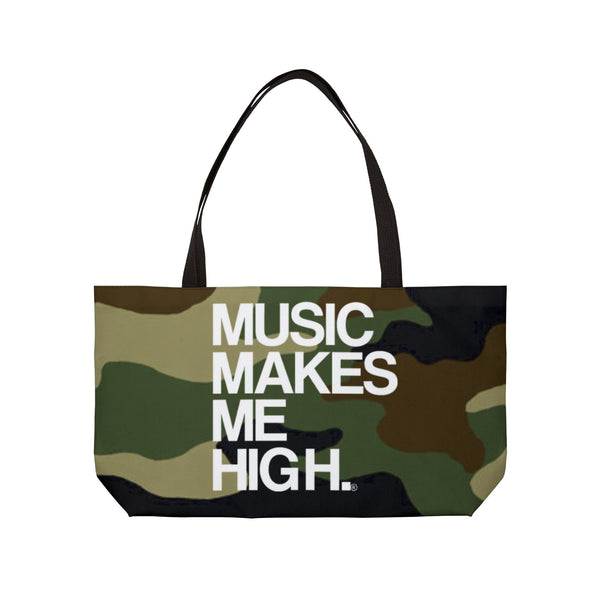 MMMH Weekender Bag (Black Handle): Camo | White