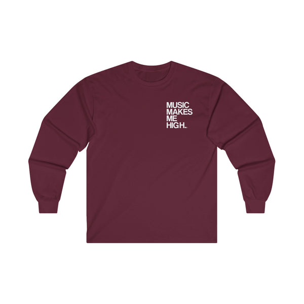 MMMH Unisex Long Sleeve Tee: Maroon | White Lettering