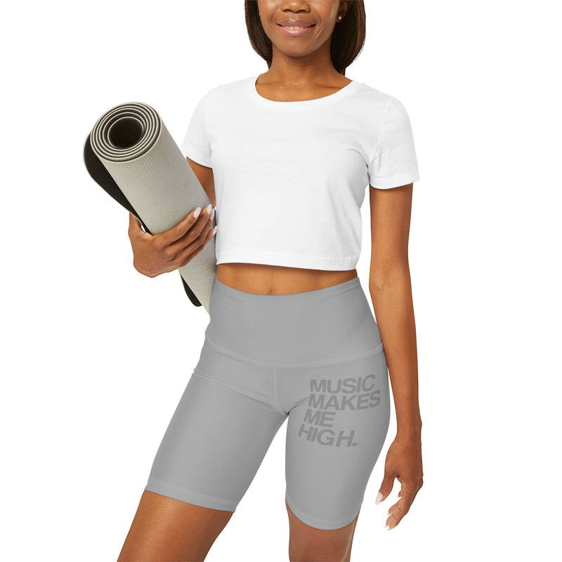 MMMH Yoga Shorts: Light Grey | Grey