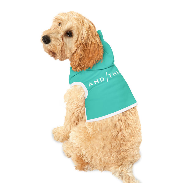 IJTT Pet Hoodie: AT Slash White | Teal