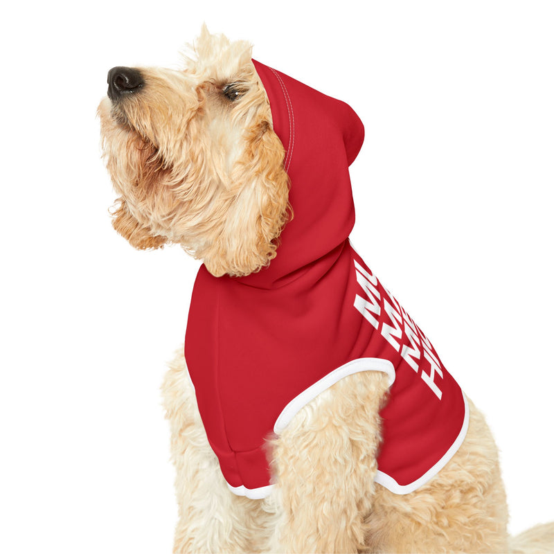 MMMH Pet Hoodie: Dark Red | White