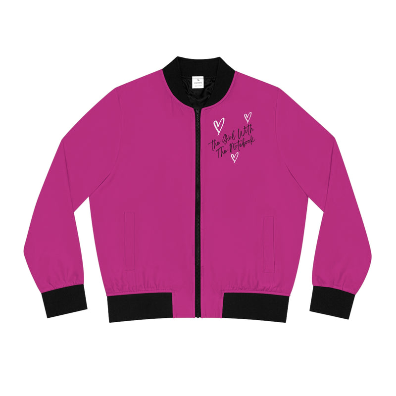 TGWTN Women's Bomber Jacket: White/Black | Pink