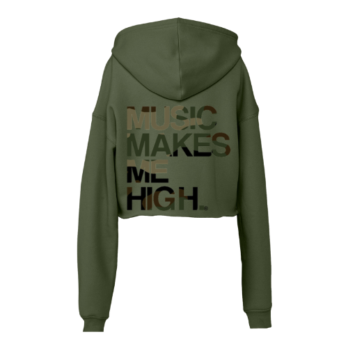 MMMH Cropped Hoodie: Military Green | Camo