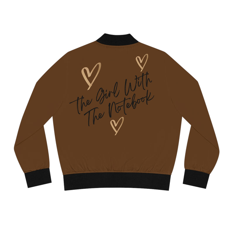 TGWTN Women's Bomber Jacket: Brown/Black | Brown