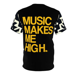 MMMH Unisex T-Shirt: Black Abstract/Black | Yellow