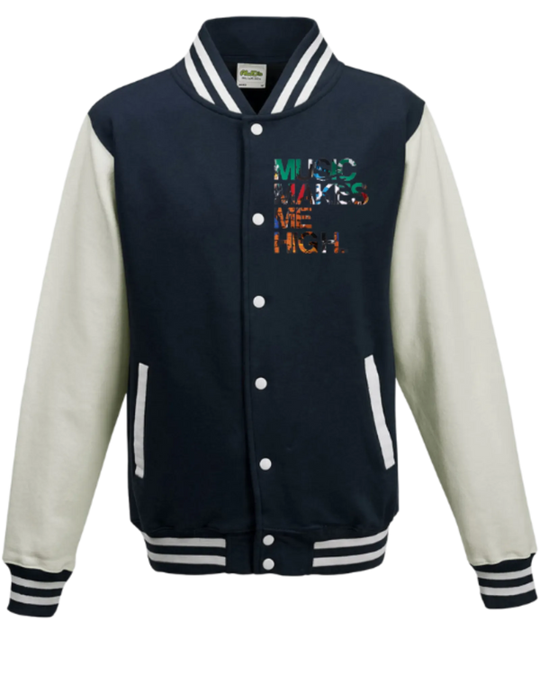 MMMH Unisex Letterman Jacket: Navy/White | Graffiti