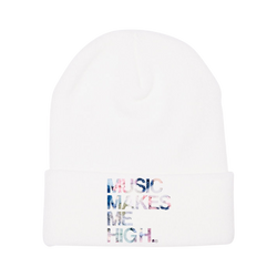 MMMH Beanie: White | Flowers