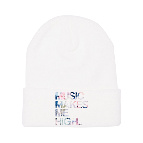 MMMH Beanie: White | Flowers