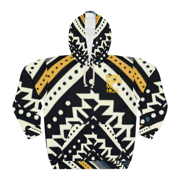 MMMH Unisex Hoodie: Black Abstract | Yellow