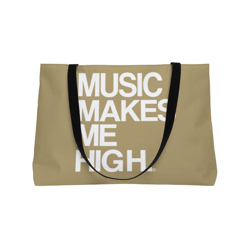 MMMH Weekender Bag (Black Handle): Gold | White