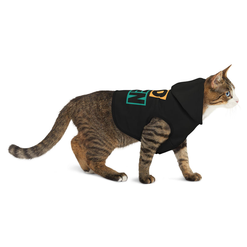 IJTT Pet Hoodie: AT Block Multi | Black