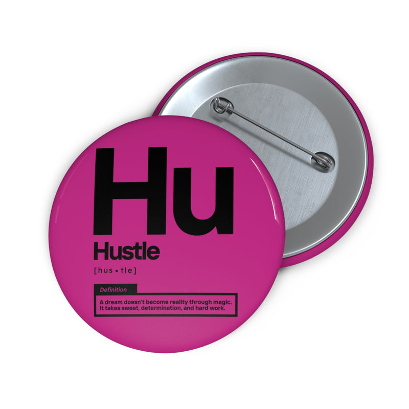 NOVL Round Pin: Hustle White | Pink