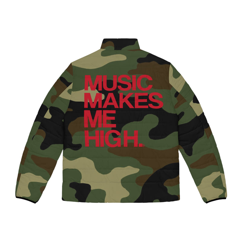 MMMH Men's Puffer Jacket: Camo | Red