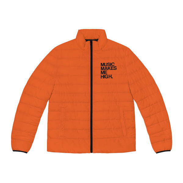 MMMH Men's Puffer Jacket: Orange | Black