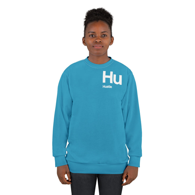 NOVL Unisex Sweatshirt: Hustle White | Turquoise