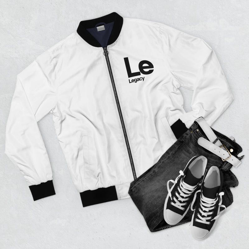 NOVL Unisex Bomber Jacket: Legacy White | Black