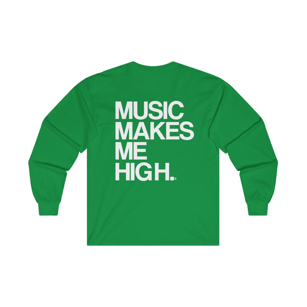 MMMH Unisex Long Sleeve Tee: Irish Green | White Lettering