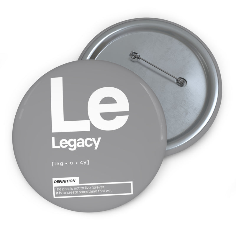 NOVL Round Pin: Legacy Grey| White