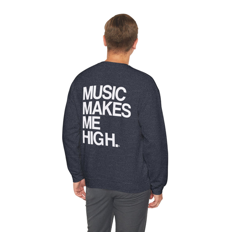 MMMH Unisex Sweatshirt: Heather Sport Dark Navy | White