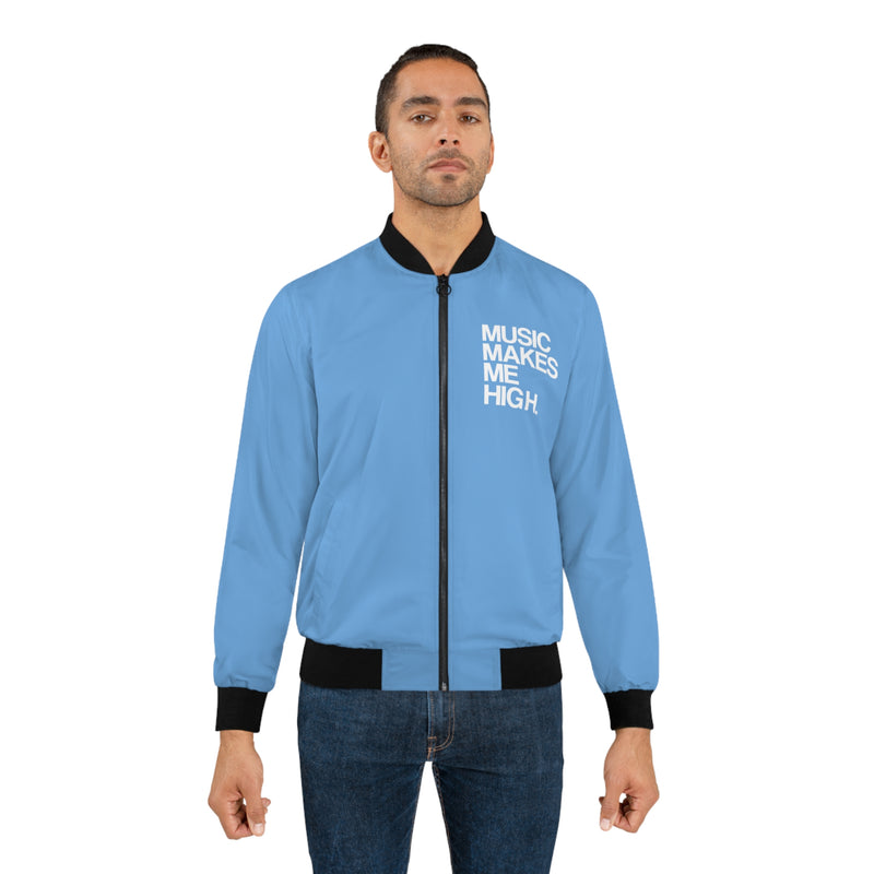 MMMH Unisex Bomber Jacket: Light Blue | White