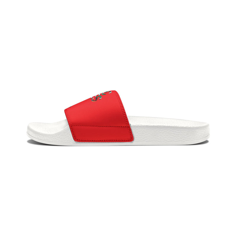 MMMH Unisex Slides: Red/Black | Graffiti