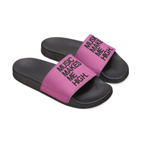 MMMH Unisex Slides: Light Pink/Black | Black