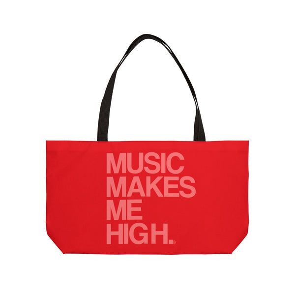 MMMH Weekender Bag (Black Handle): Red | Light Red