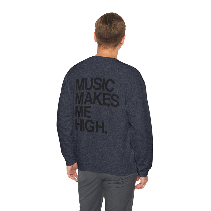 MMMH Unisex Sweatshirt: Heather Sport Dark Navy | Black Lettering