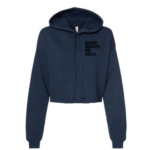 MMMH Cropped Hoodie: Navy | Black