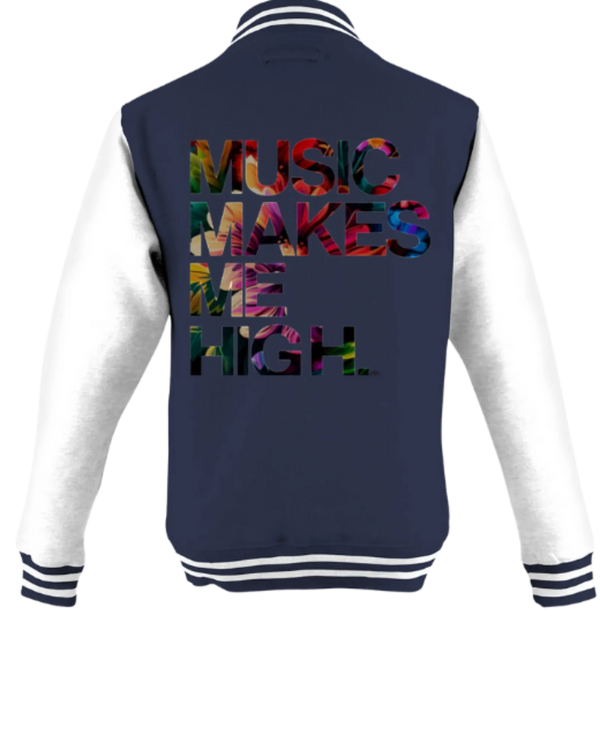 MMMH Unisex Letterman Jacket: Navy/White | Floral