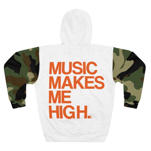 MMMH Unisex Hoodie: Camo/White | Orange