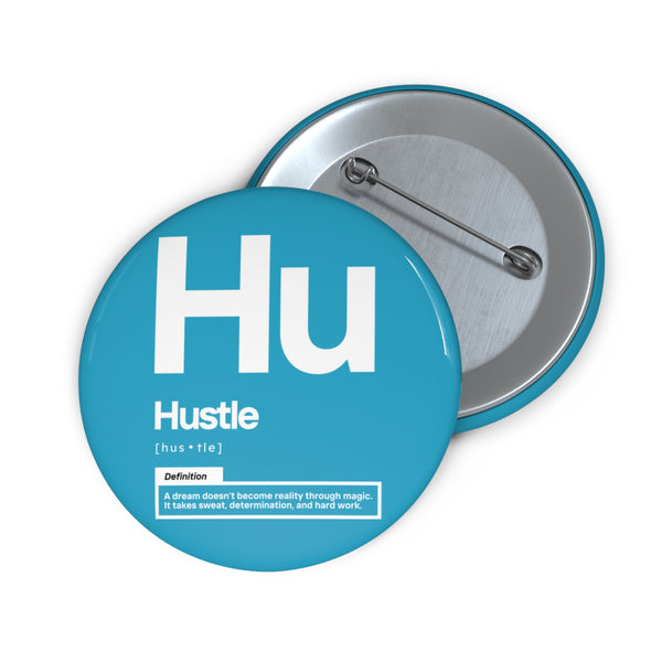 NOVL Round Pin: Hustle White | Turquoise