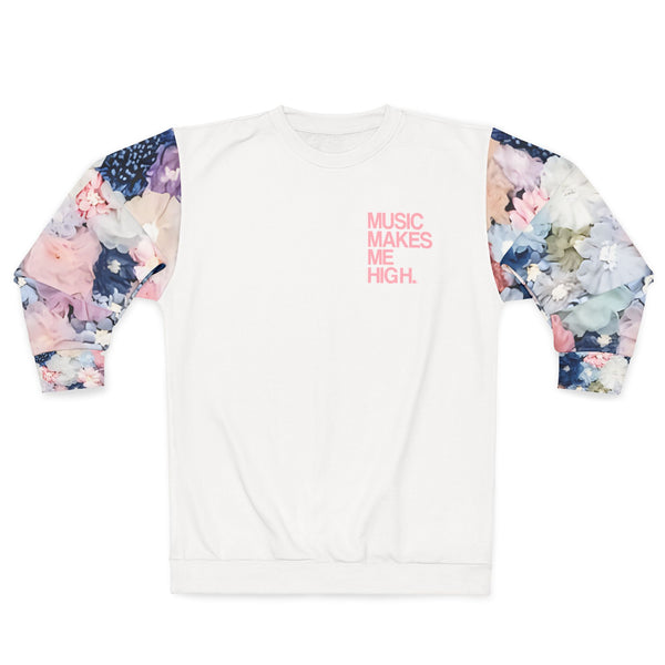 MMMH Unisex Sweatshirt: Flowers/White | Light Pink