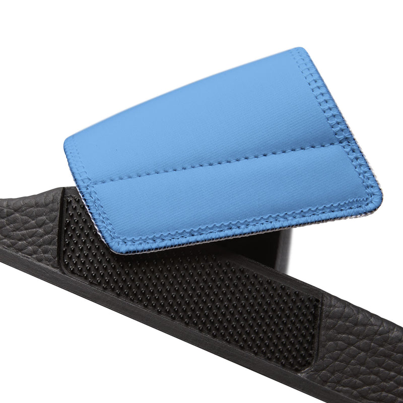 MMMH Unisex Slides: Light Blue/Black | Black