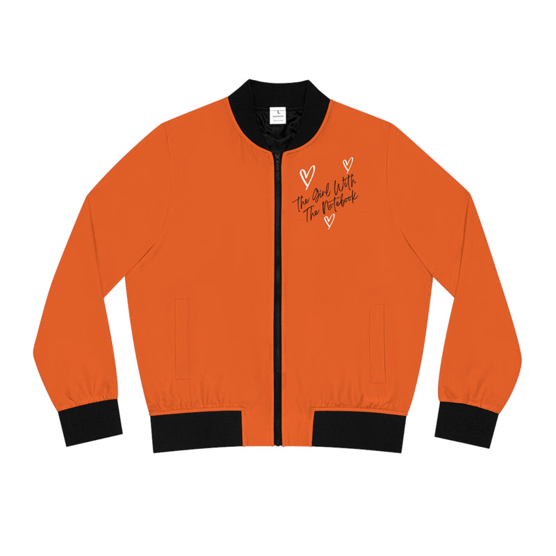 TGWTN Women's Bomber Jacket: White/Black | Orange