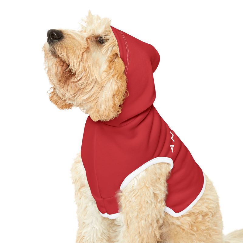 IJTT Pet Hoodie: AT Slash White | Red